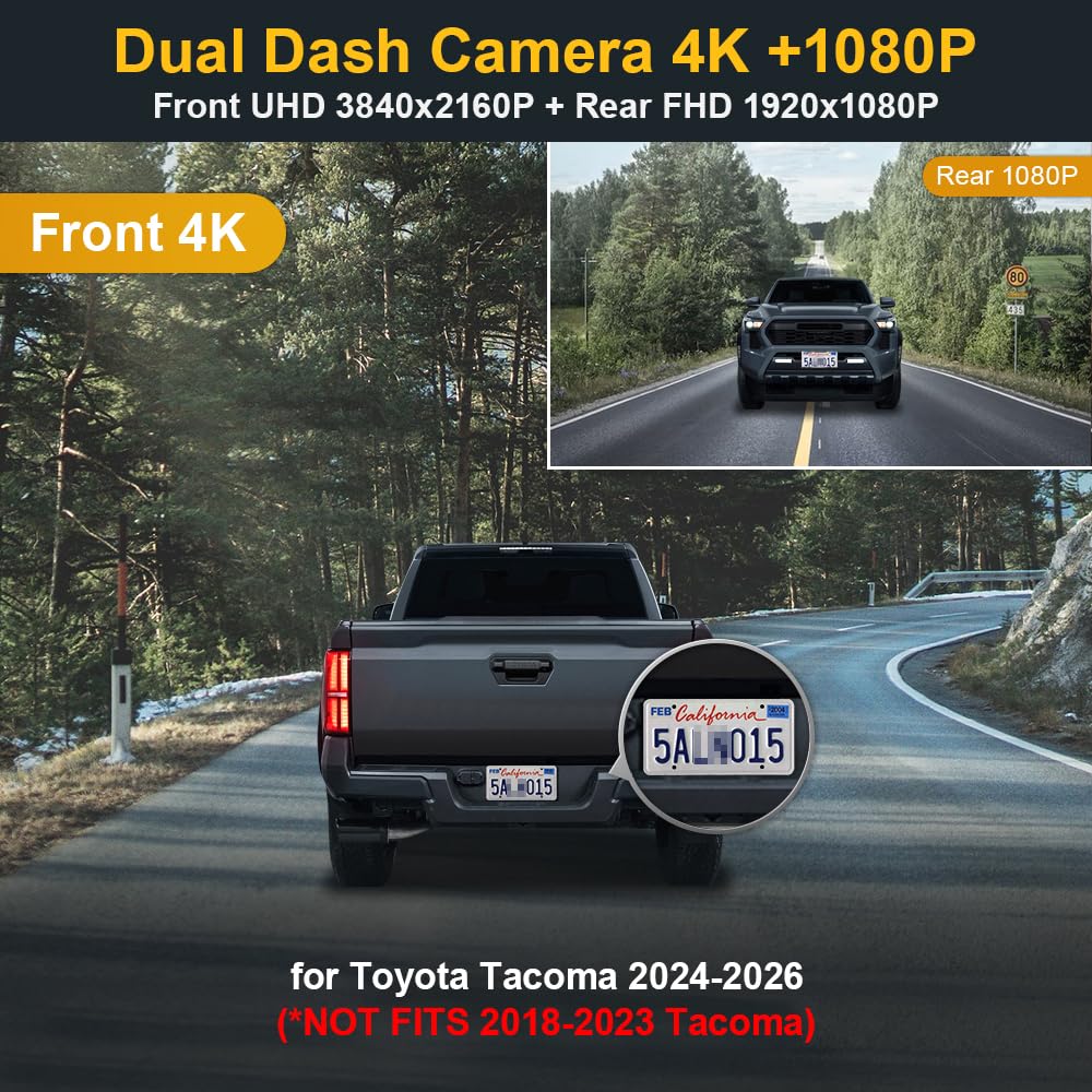 FITCAMX rear 1080p dash cam view for rear lane safety