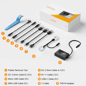 FitDVR 3.5mm DC plug detail illustrating solid 12V connectivity and reliability