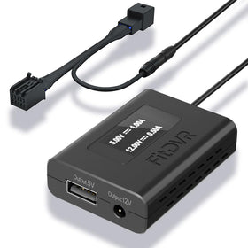 FitDVR front view of 10-pin adapter harness showing connectors and neat wiring benefits