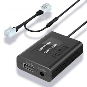 FitDVR front overhead console connector showing secure plug and neat install benefit