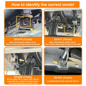 FitDVR six output cables laid out showing compatibility with many dashcams