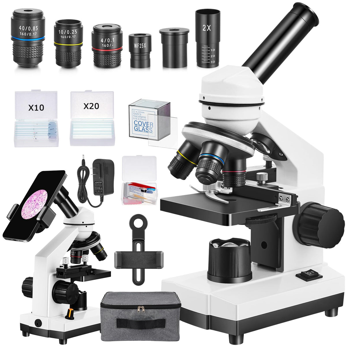 Fitense front view showing microscope and stable base for easy learning