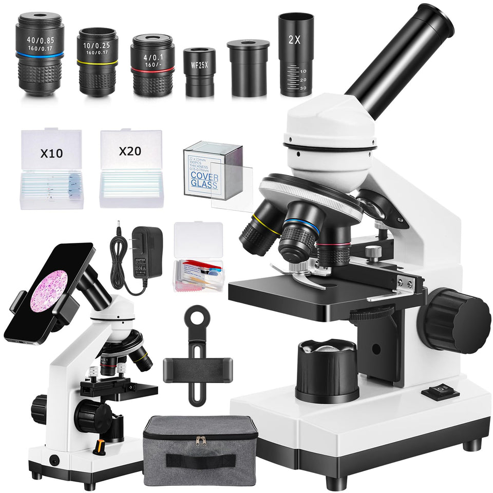 Fitense front view showing microscope and stable base for easy learning