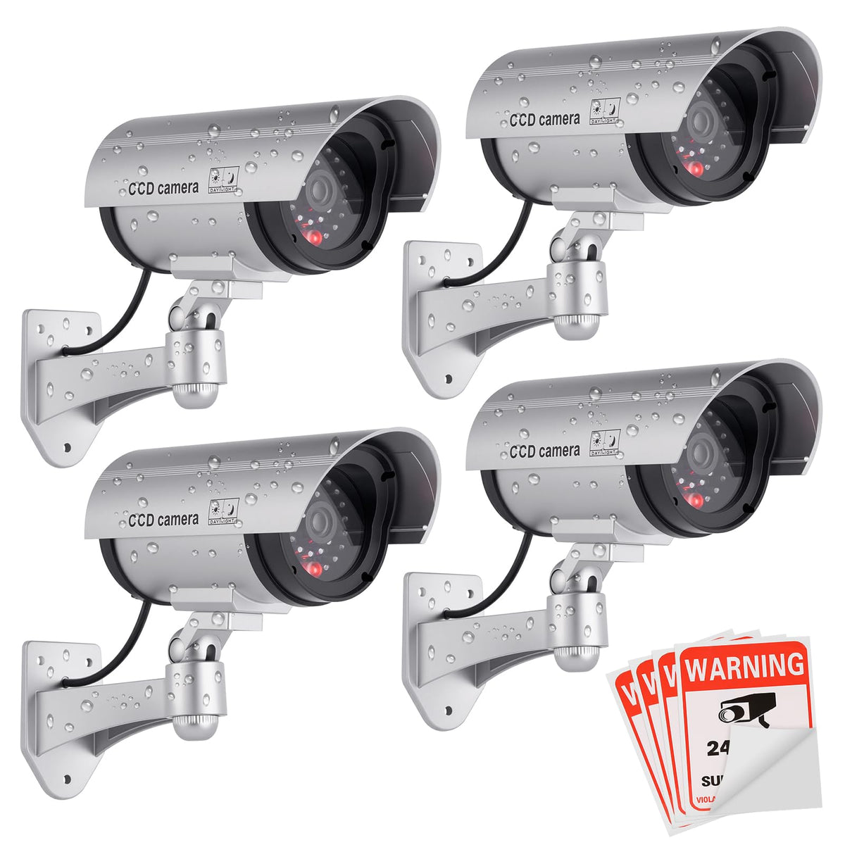 FITNATE fake camera front view with realistic design to deter intruders.