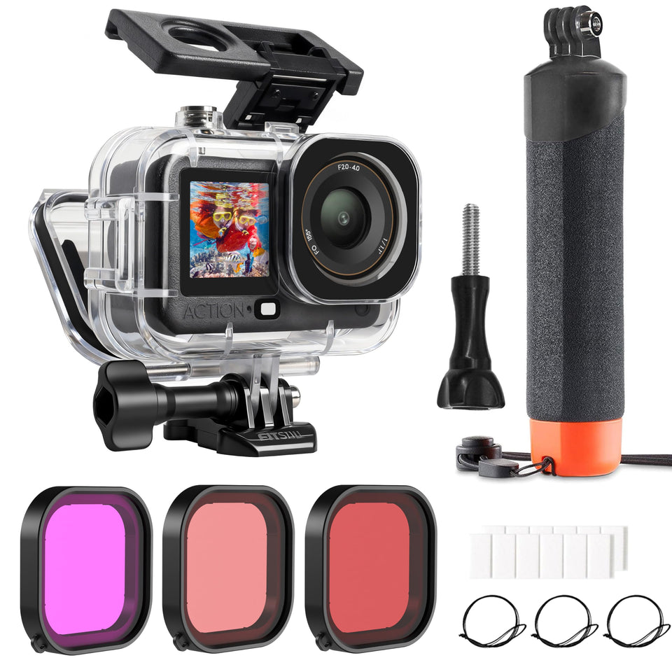 FitStill Osmo Action 6 diving case protects camera from water and impact during underwater shoots.