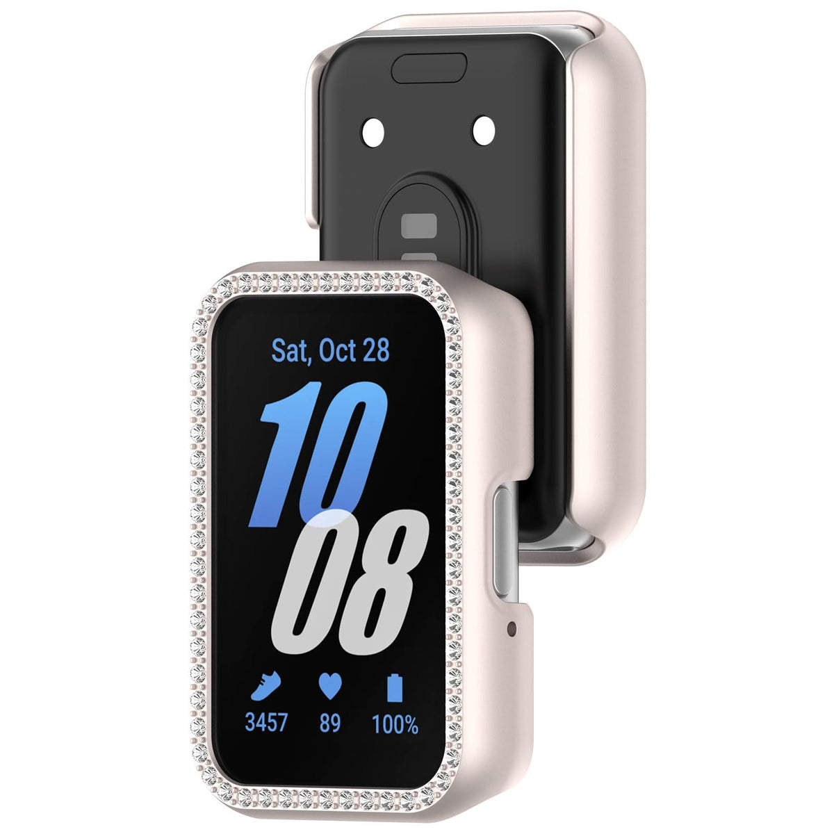 FitTurn Bling Bumper Case easy install and removal without removing the band.