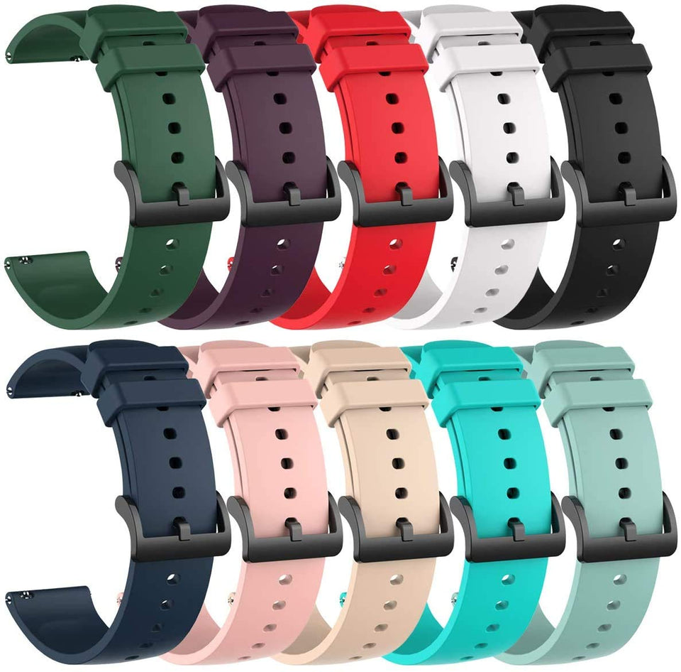 FitTurn front view of 10-pack bands showing colors and value benefit