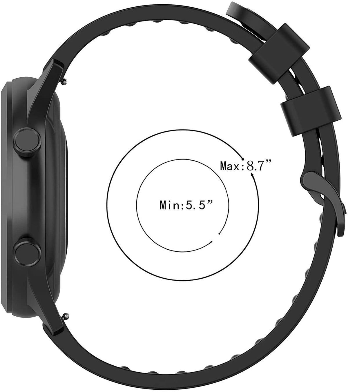 FitTurn silicone band for Garmin Vivoactive 5, quick-release strap for easy wear.