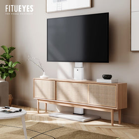 FITUEYES cable-management helps keep wires tidy during daily TV use.