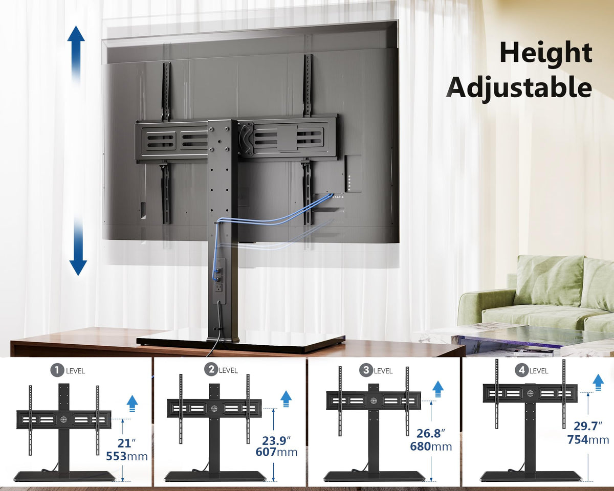 FITUEYES height adjustment adapts to seated or standing viewing.