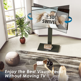 FITUEYES height-adjustable stand offers eight settings for comfortable viewing height.