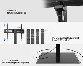 FITUEYES tall stand design optimizes viewing height and angles.
