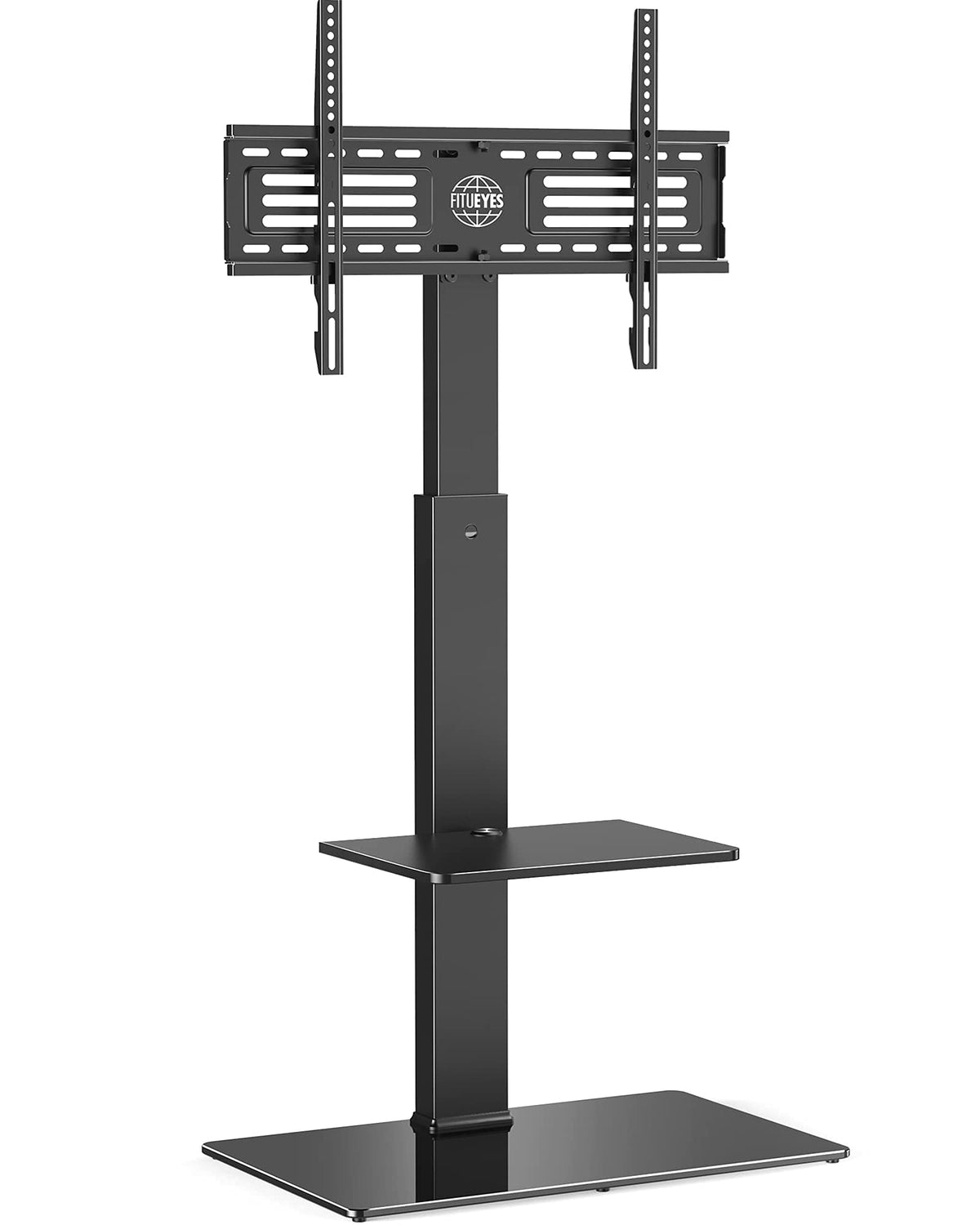 FITUEYES TV stand height adjustment for optimal viewing angles