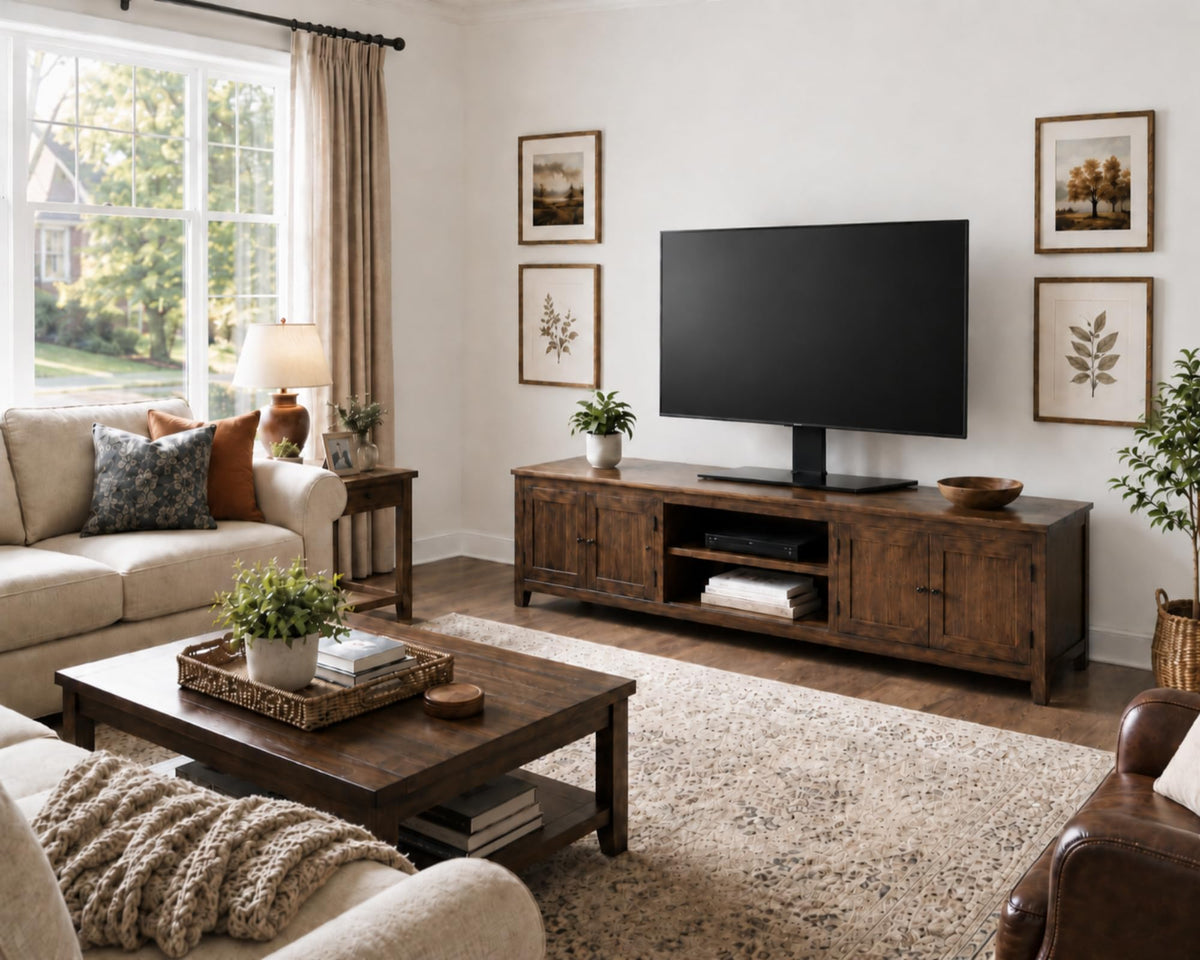 FITUEYES swivel mount for 50-85 inch TVs enables flexible viewing from multiple seats.