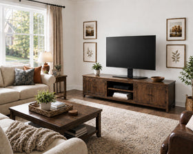 FITUEYES swivel mount for 50-85 inch TVs enables flexible viewing from multiple seats.