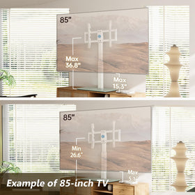 FITUEYES height-adjustment stand adapts from 30.2 to 43.2 inches.
