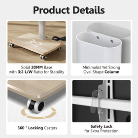 FITUEYES wood-base design adds stability on varied floor surfaces