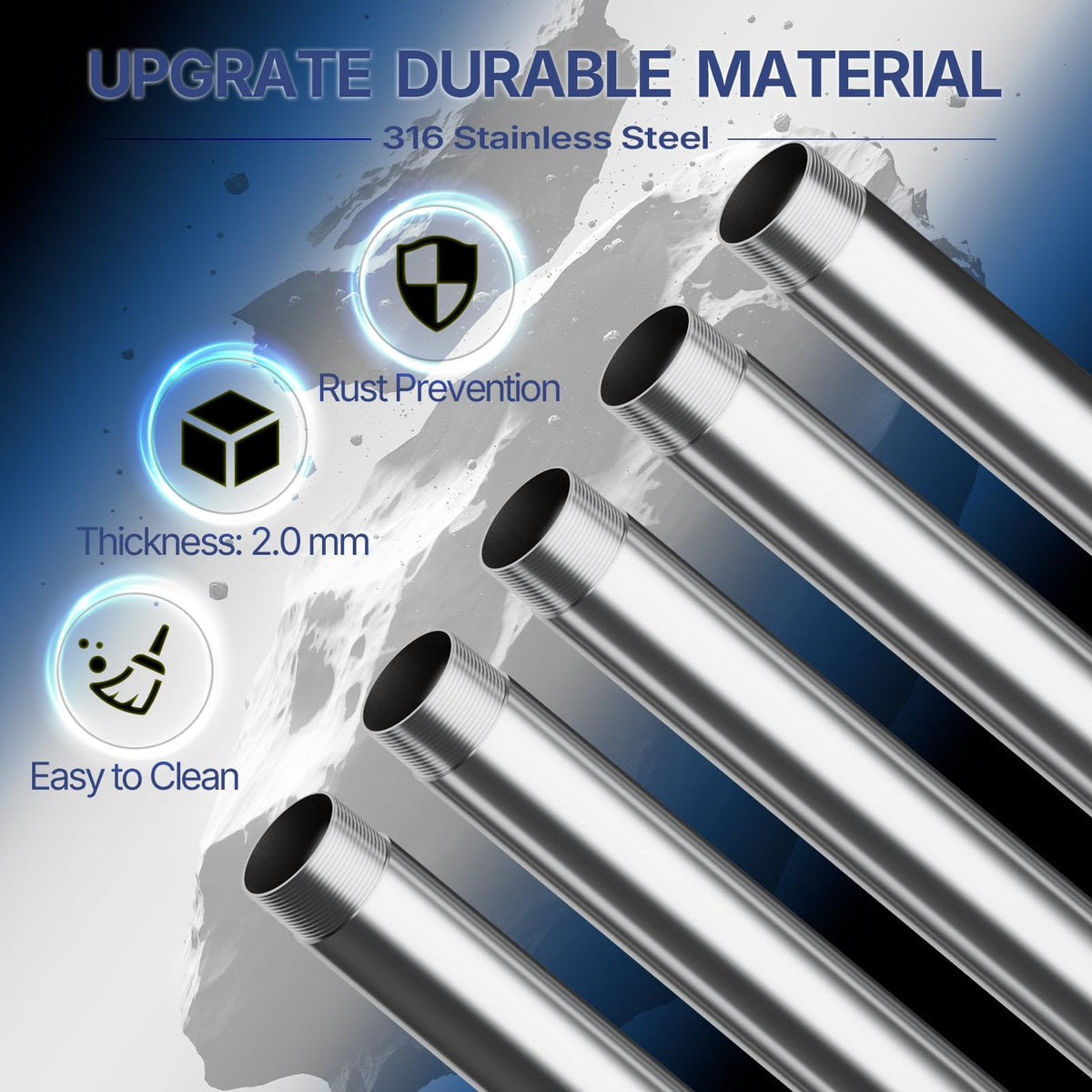 FIUTY pipe adapter closeup highlighting robust threading.