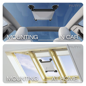FIUTY Starlink Mini suction cup mount on RV windshield for reliable satellite access.
