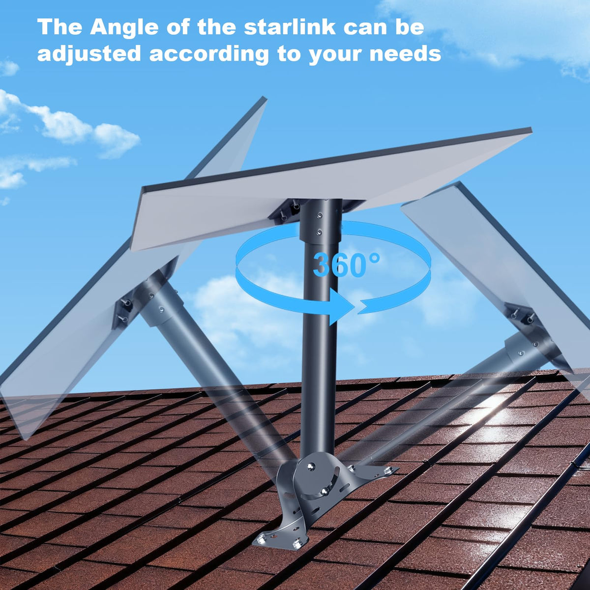 FIUTY detail of adjustable angle bracket showing locking screw for stable positioning