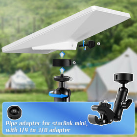 FIUTY conversion screws 1/4" and 3/8" showing tripod compatibility and secure attachment