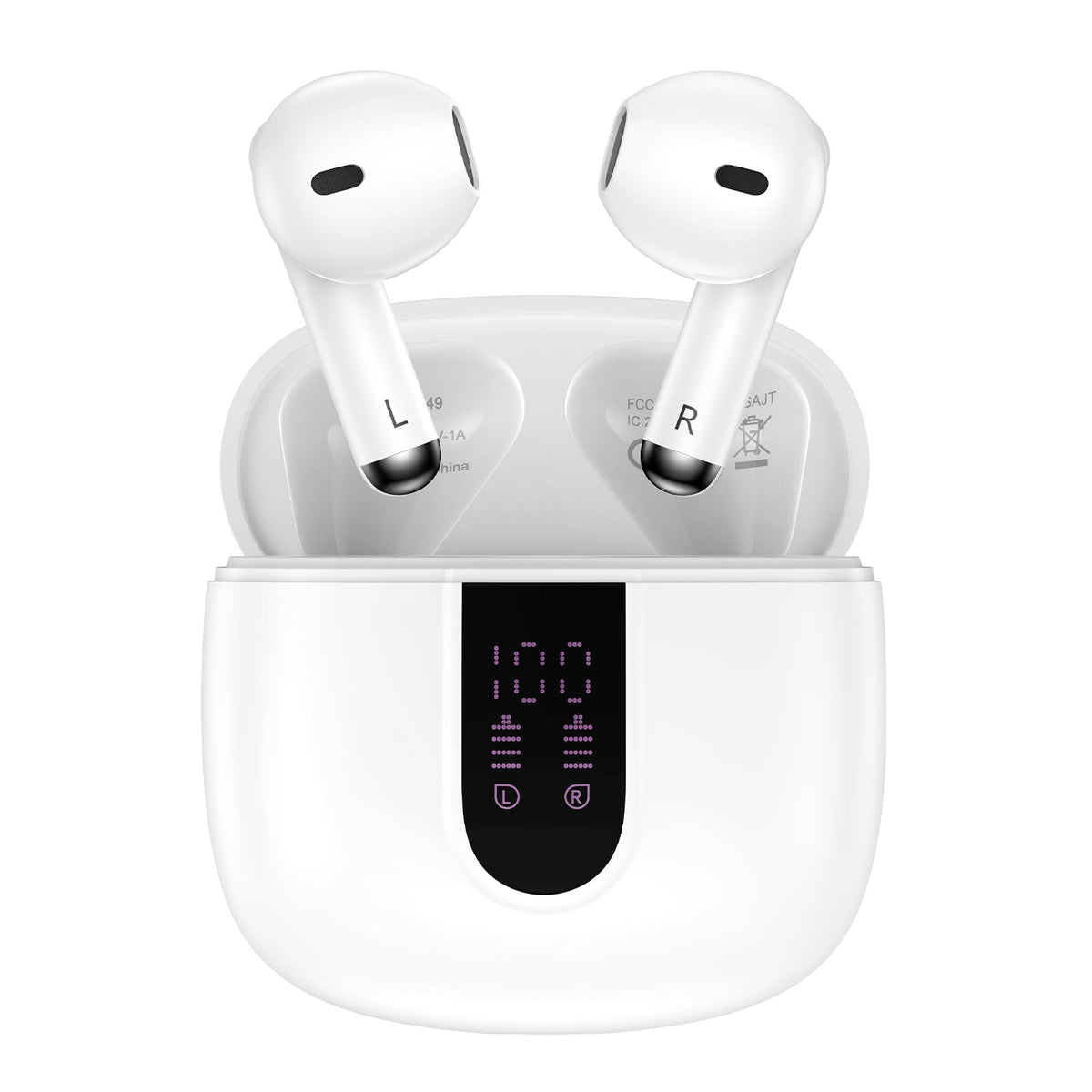 FiveBox wireless earbuds demonstrate universal compatibility across iPhone models for easy pairing.