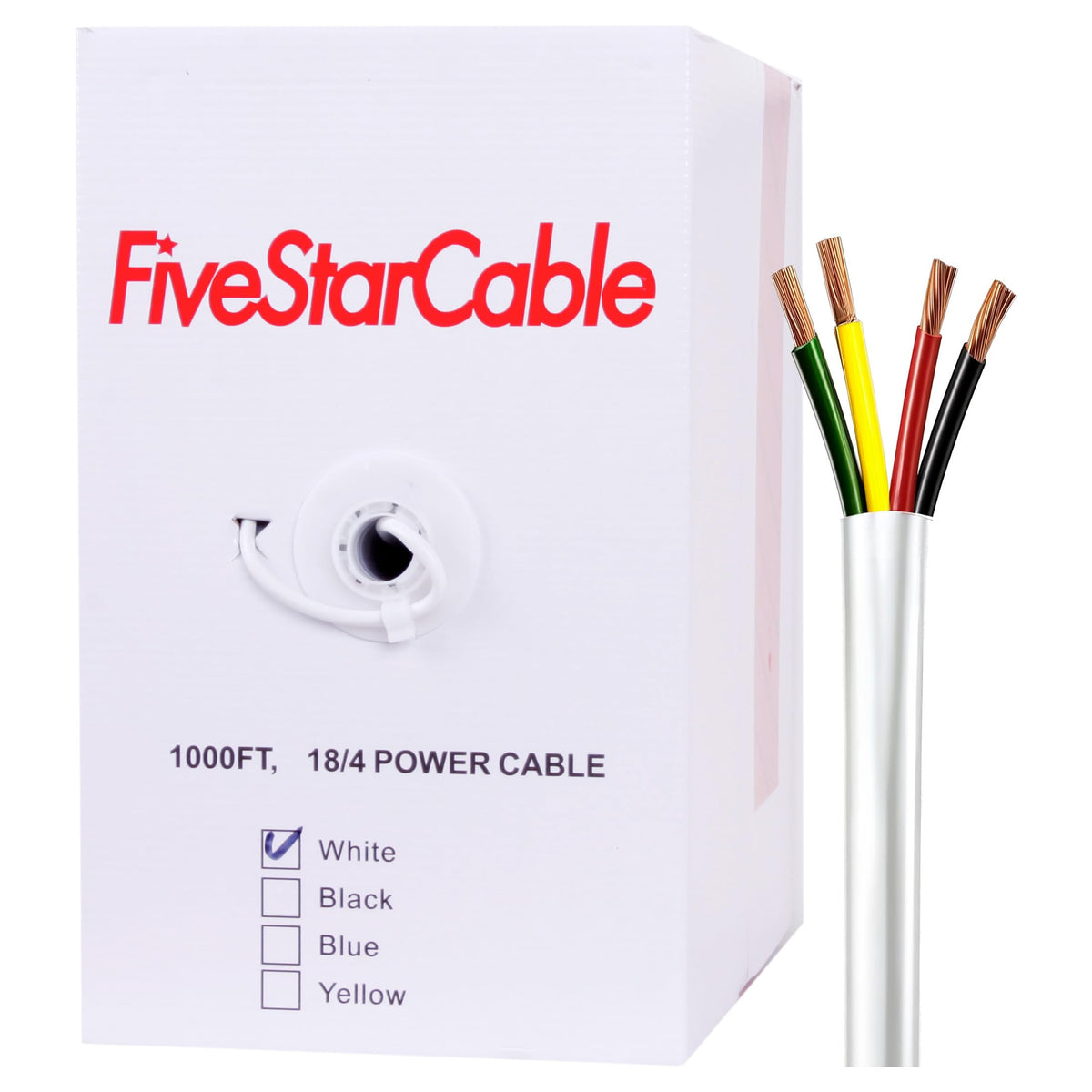 FiveStarCable 18/4 reel with four conductors ideal for long CCTV runs