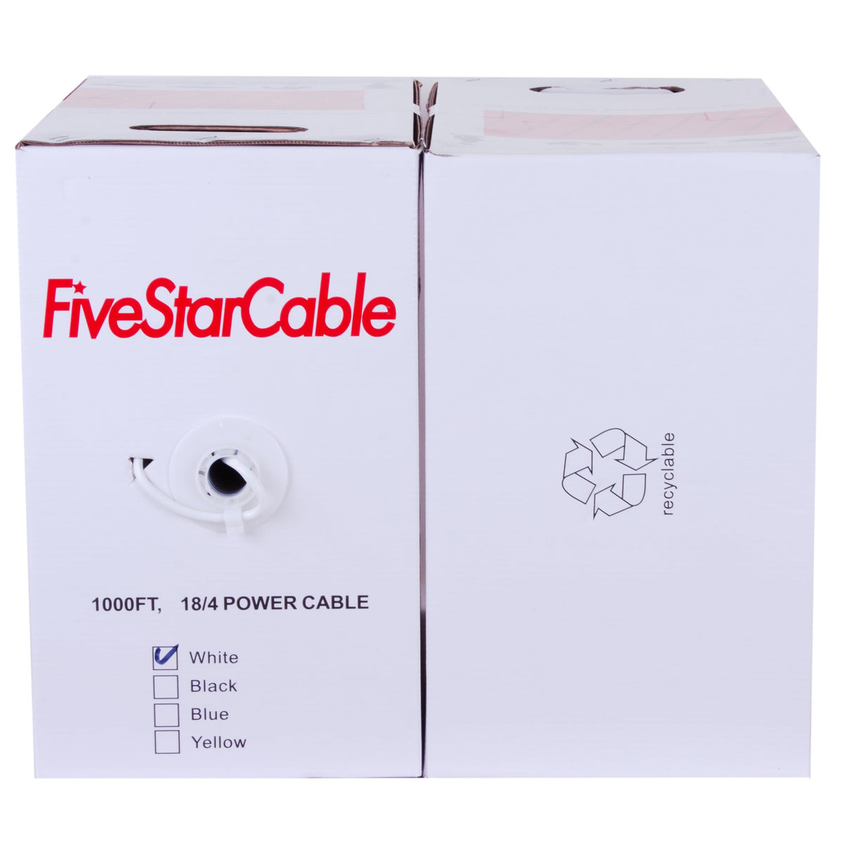FiveStarCable 18/4 PVC jacket close-up highlights indoor outdoor durability