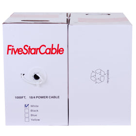 FiveStarCable 18/4 PVC jacket close-up highlights indoor outdoor durability