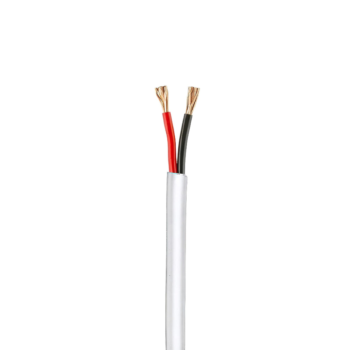 FiveStarCable white 18-2 cable mounted for neat aesthetics.