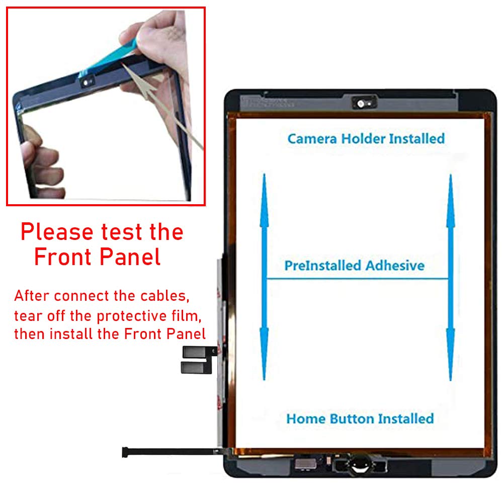 Fixerman iPad 7/8 black digitizer no LCD for compatible installs.