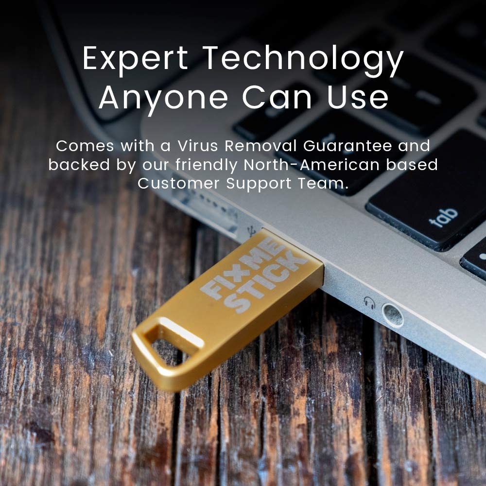 FixMeStick Gold USB stick ready for portable virus scanning on Windows