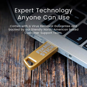 FixMeStick Gold USB stick ready for portable virus scanning on Windows