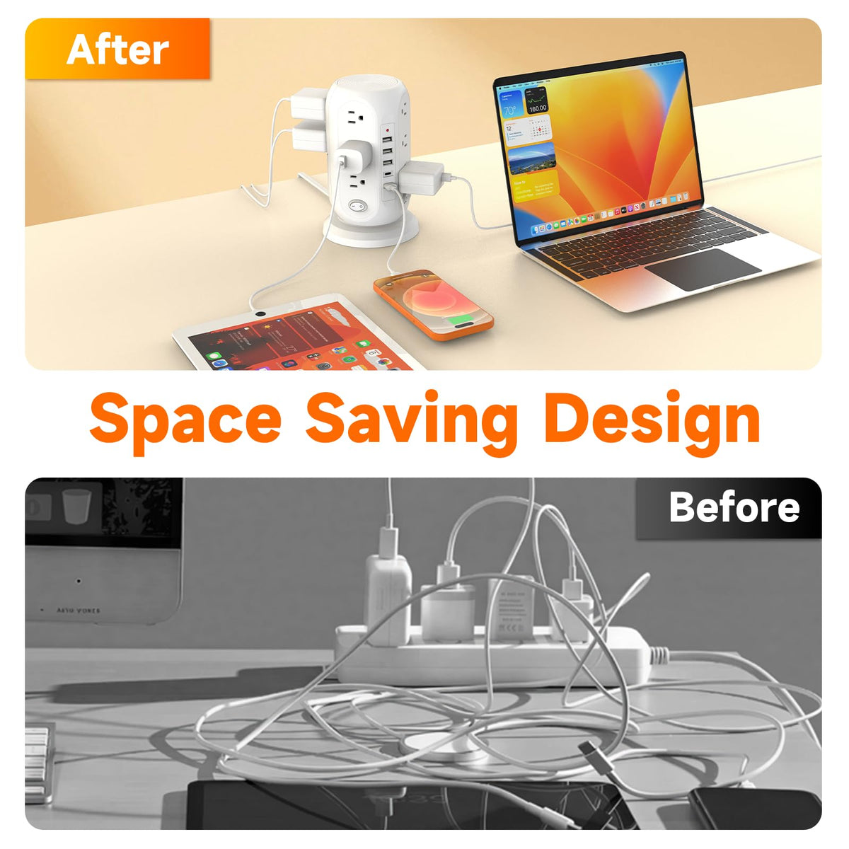 FIYQVXK versatile charging station powers laptops and phones together.