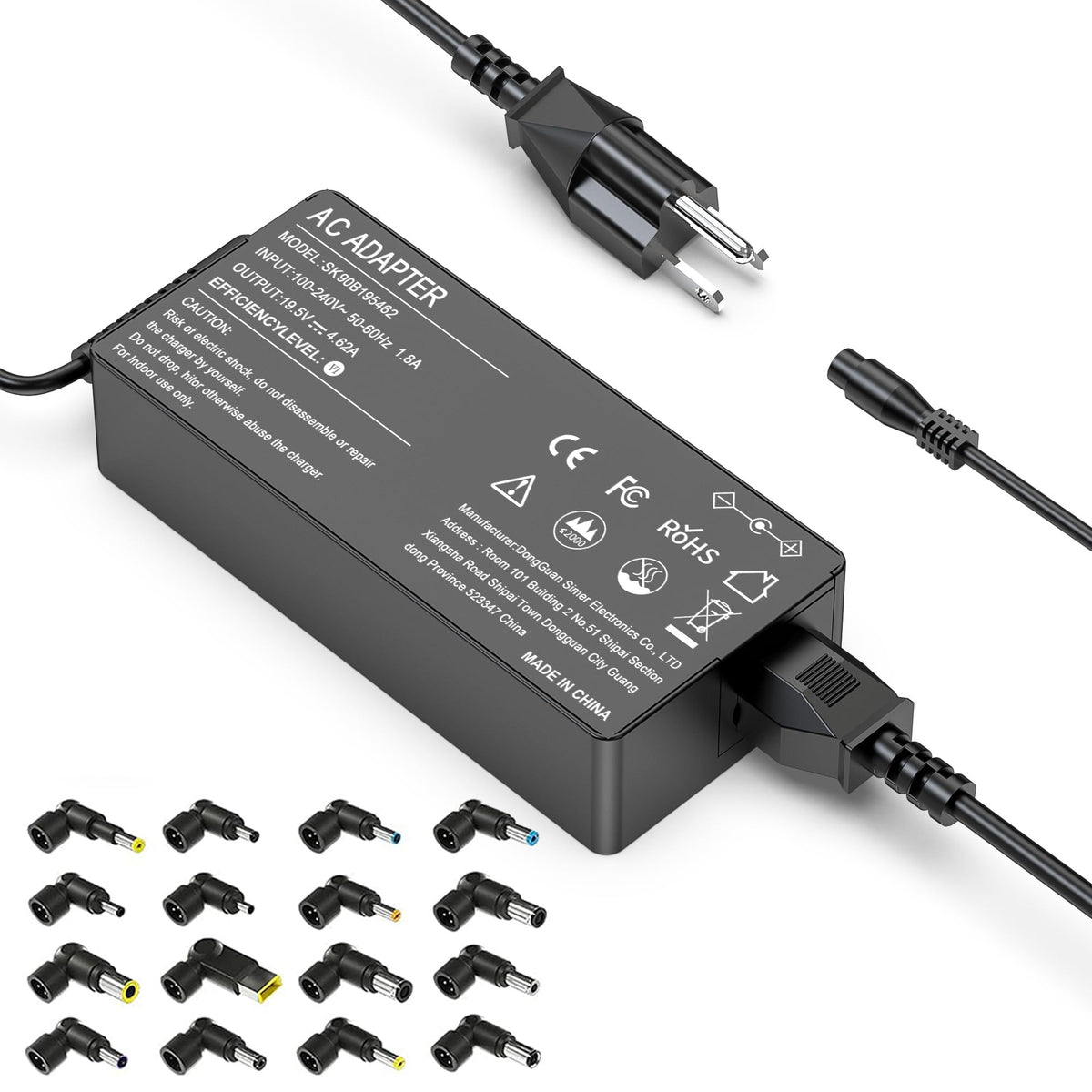 FJEZCHN 90W universal charger front view for reliable power delivery
