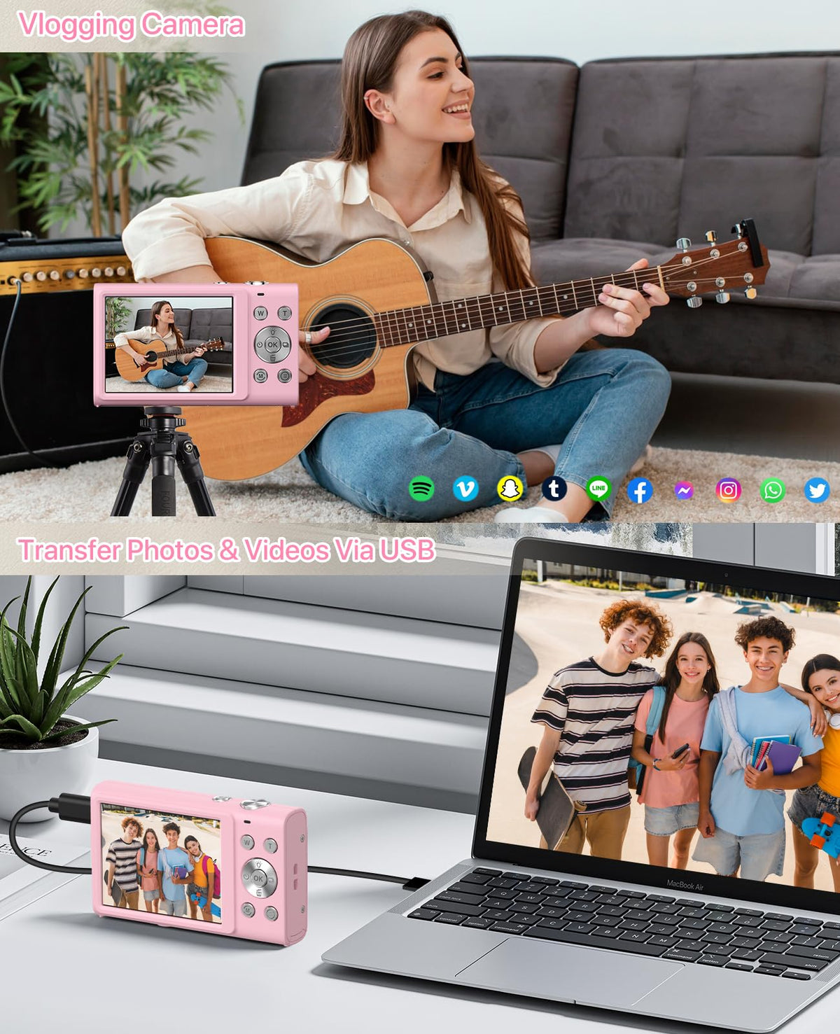 FJFJOPK camera with 16x digital zoom for distant scenes