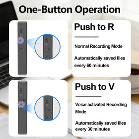 FJJVFF voice-activated recorder capturing meetings only when sound occurs.