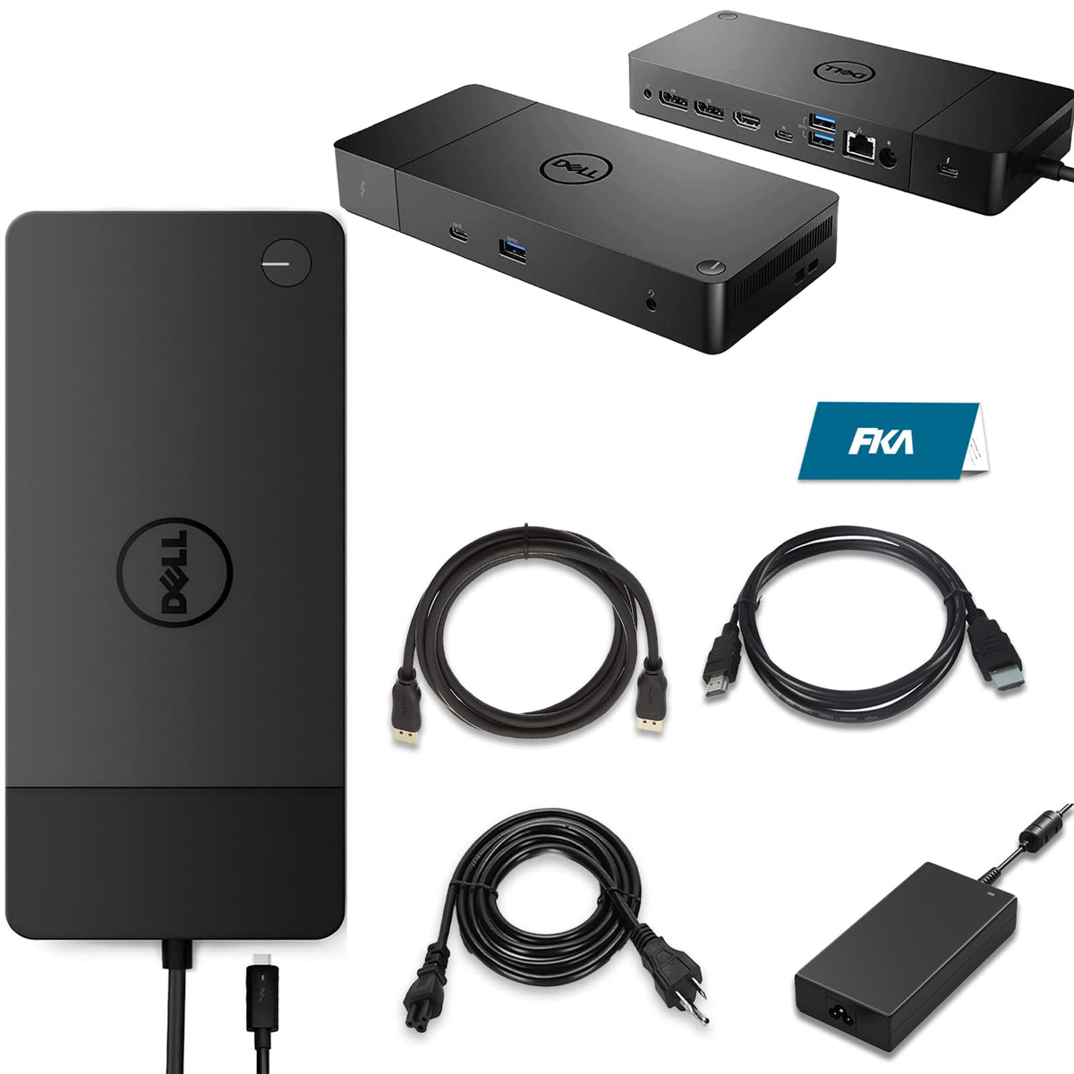 FKA Dell WD19TB dock front ports for easy connections and charging