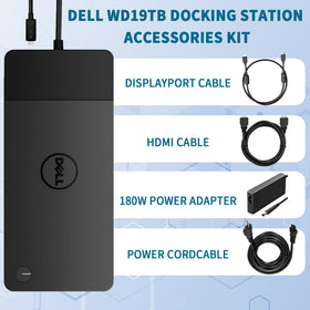 Side view of the WD19TB dock showing USB and Ethernet ports