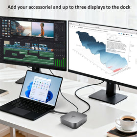 FKAfusiontech HP Dock bundle includes essential cables for fast setup.