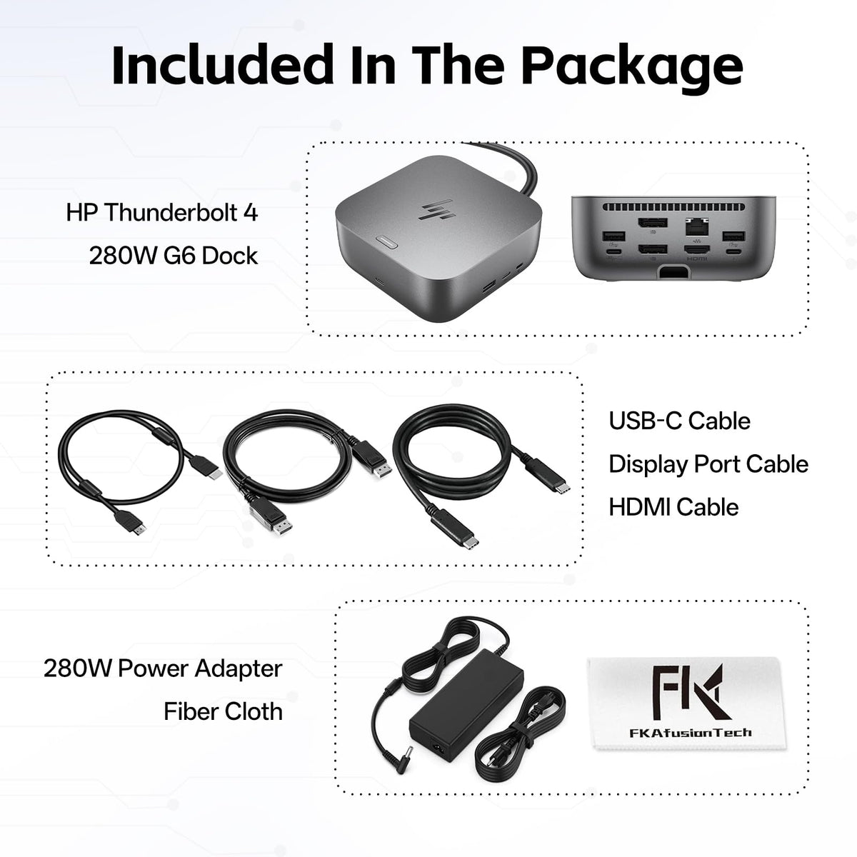 FKAfusiontech HP Dock with Thunderbolt 4 delivers fast data and reliable power
