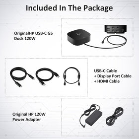 FKAfusiontech HP G5 Dock 120W adapter powers laptops efficiently.
