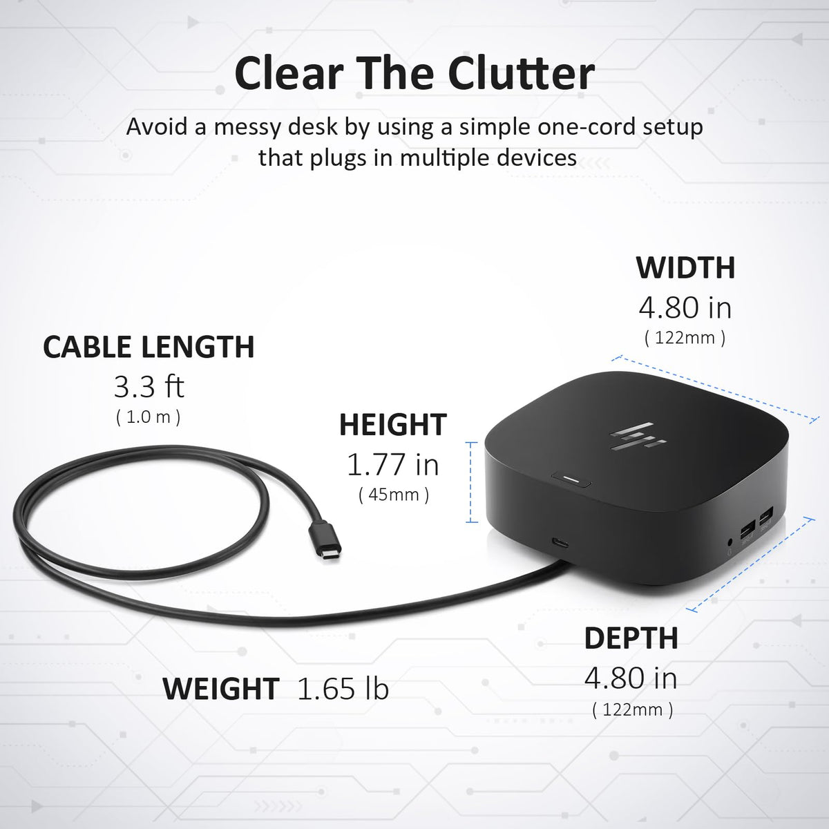 FKAfusiontech HP G5 Dock included cables simplify setup.