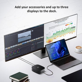 FKAfusiontech HP G5 Dock universal compatibility with USB-C and Thunderbolt laptops.
