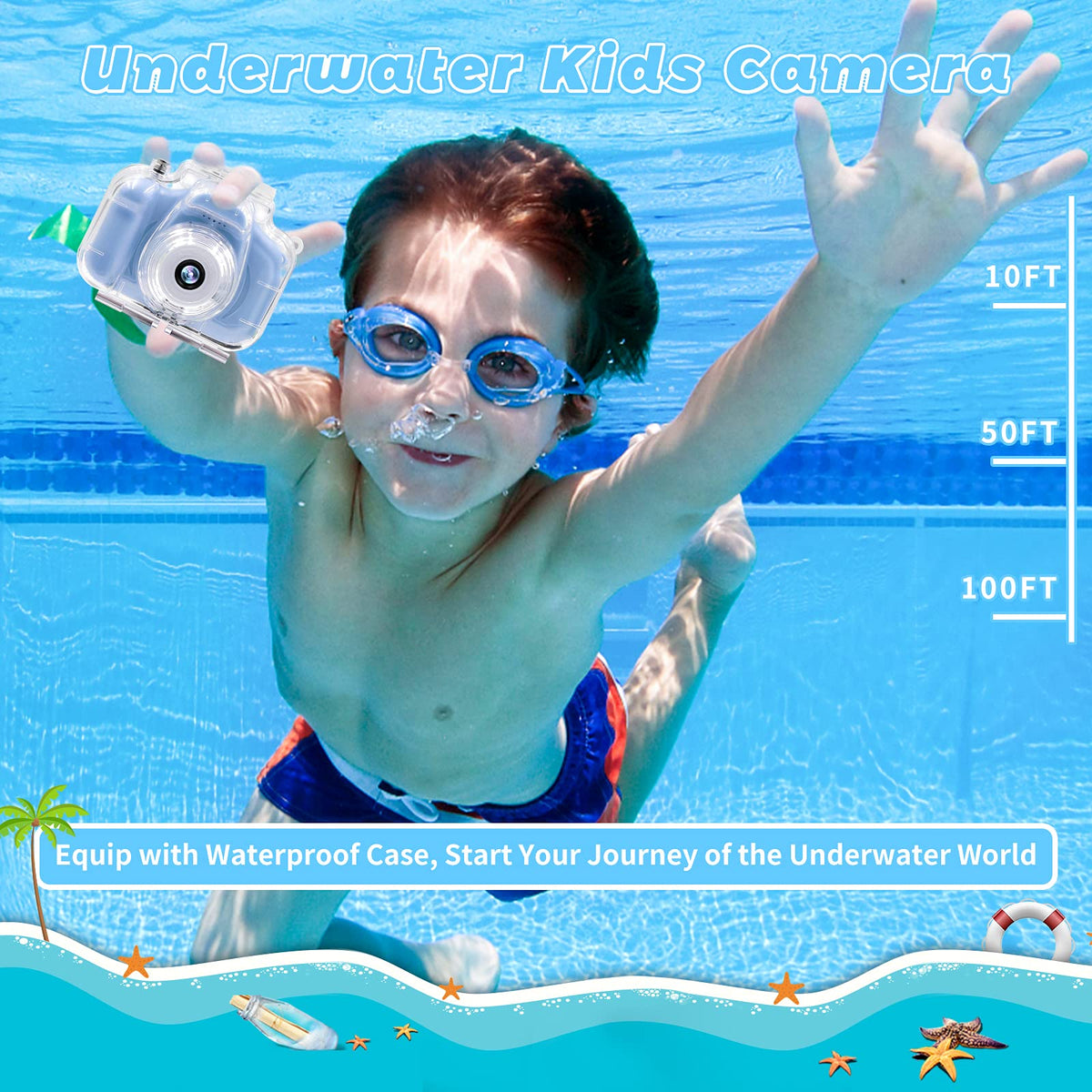 FKATEEN kids camera records vivid 1080P video for lasting memories
