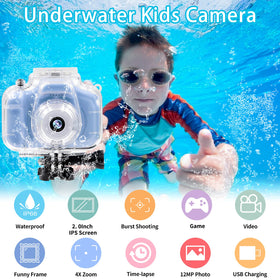FKATEEN kids camera shows clear framing on the 2-inch IPS screen