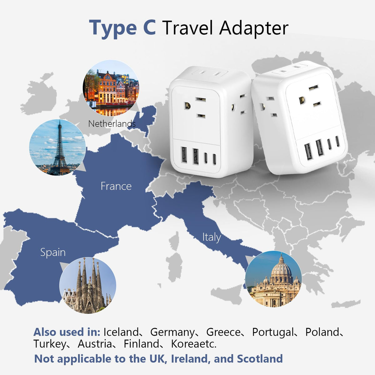 FlashSonic compact travel charger tucked into a bag for on-the-go use.