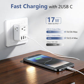FlashSonic USB-C and USB-A ports delivering efficient charging for devices.