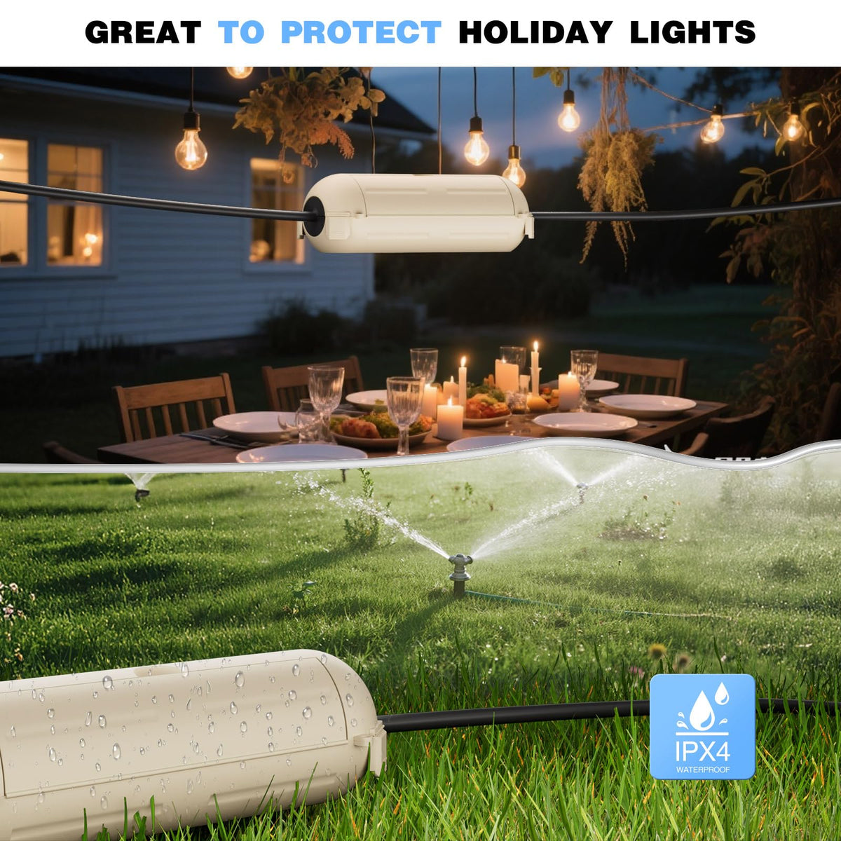 Heavy-duty PP material resists rain, snow, and dust