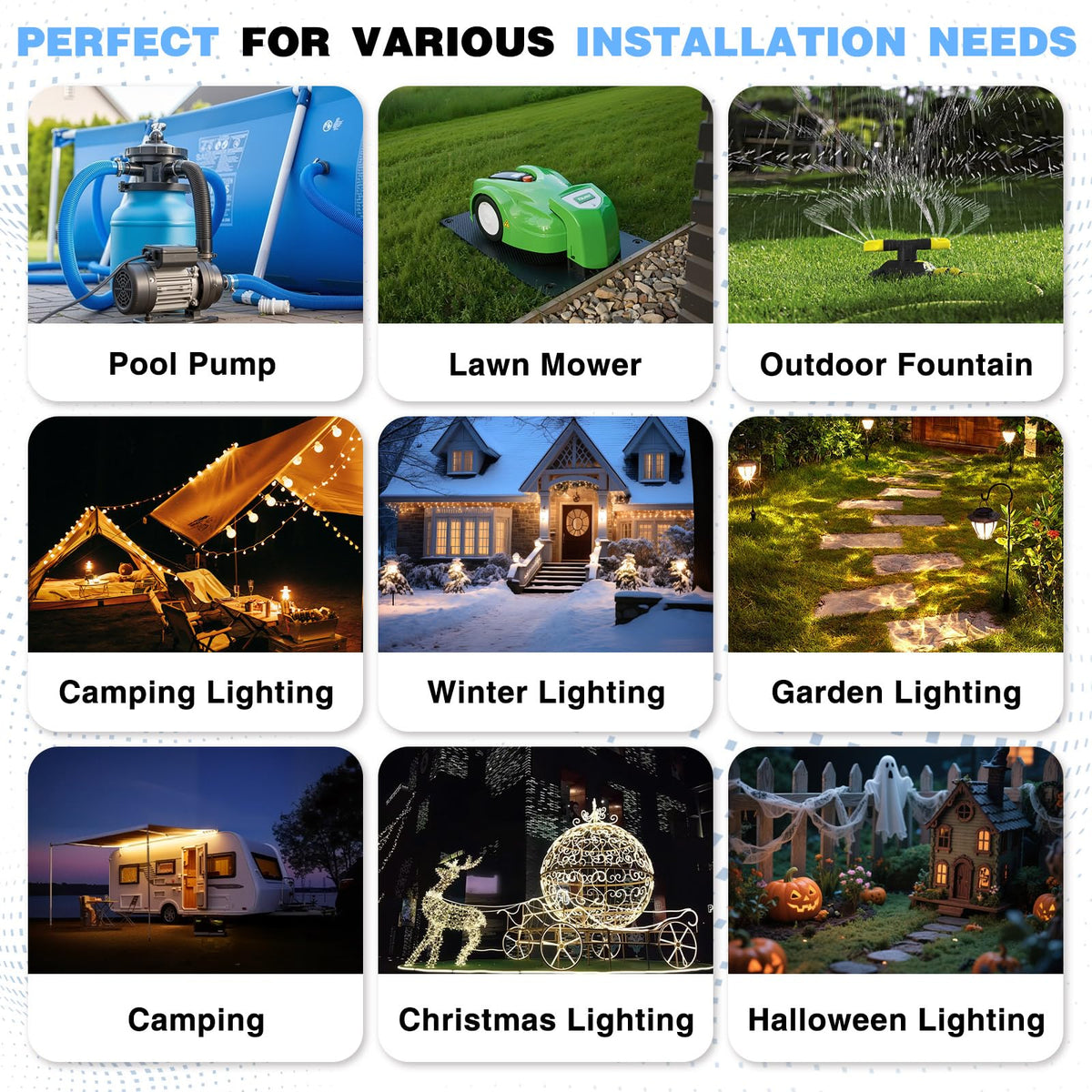 flemoon holiday lights protected setup ensuring safe decorations
